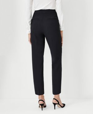 The Petite Side Zip Ankle Pant in Fluid Crepe