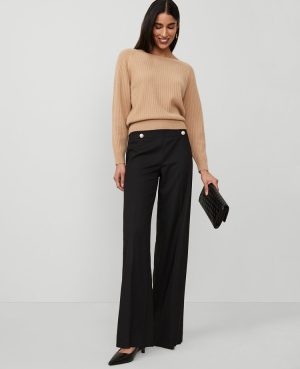 The Button Trim Sailor Wide-Leg Pant