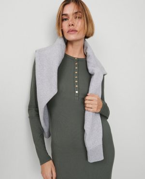 Petite Weekend Collection Henley Knit Column Dress