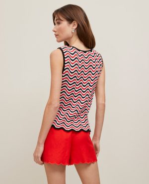 Striped Crochet Sweater Shell