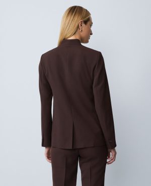 The Cutaway Blazer in Fluid Crepe