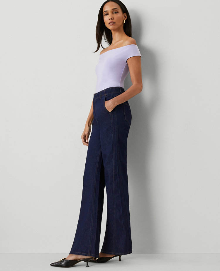 The Petite Seamed Wide-Leg Jean