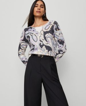 Paisley Boatneck Sweater