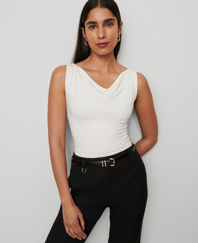 Draped Cowl Neck Top