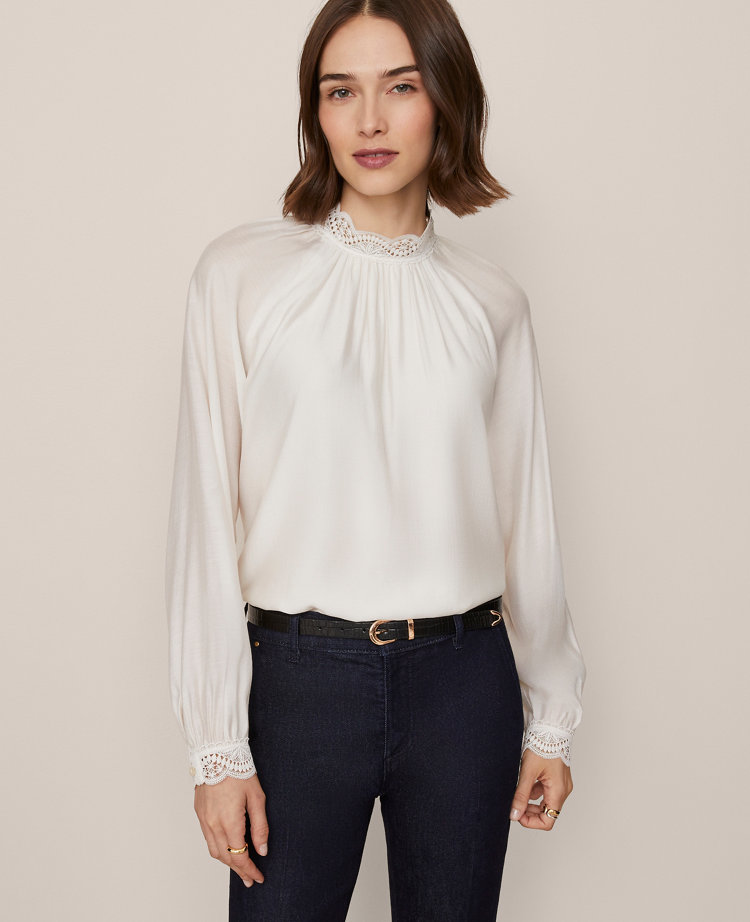 Lace Trim Blouse