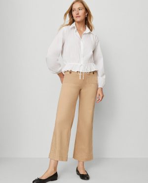 Petite Weekend Collection Sateen Patch Pocket Pant