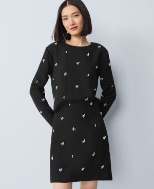 Embellished A-Line Skirt