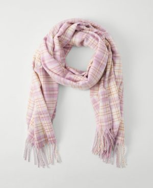 Plaid Fringe Scarf