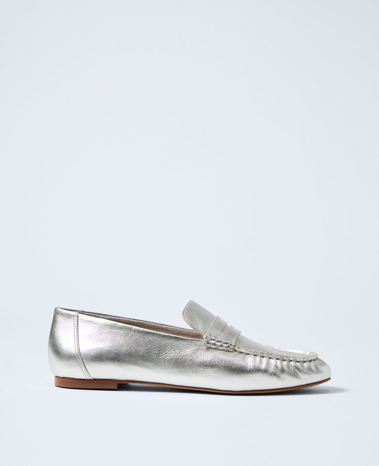 Metallic Leather Loafer