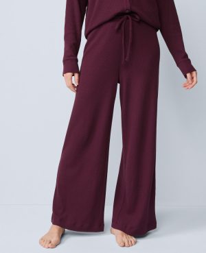 Waffle Wide Leg Lounge Pants