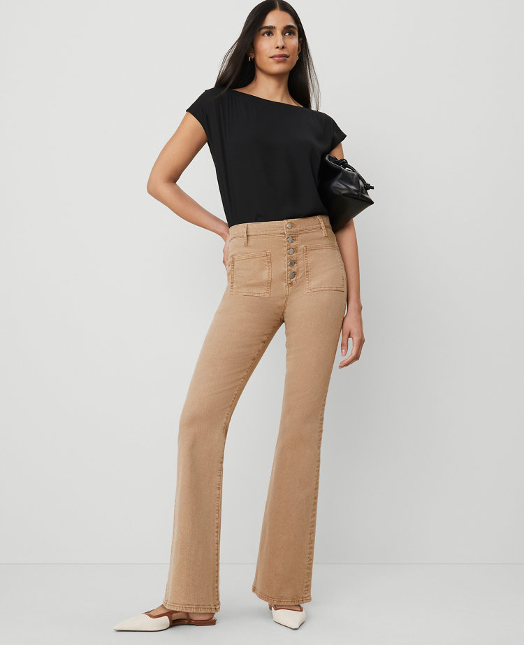 The Petite Patch Pocket Flare Jean