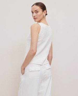 Petite Weekend Collection Boucl&eacute; Sweater Vest