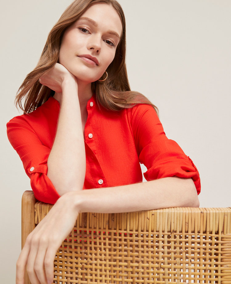 Petite Relaxed Linen Perfect Shirt