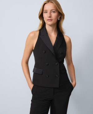 The Double Breasted Vest in Crepe