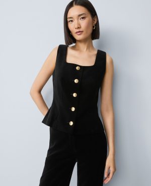 Velvet Square Neck Vest