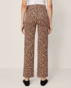 Petite Weekend Collection High Rise Corduroy Pant in Animal Print