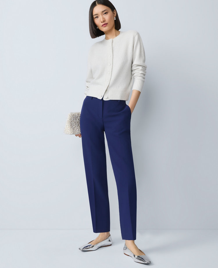 The Petite Eva Ankle Pant in Doubleweave