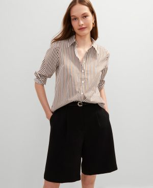 Petite Striped Relaxed Perfect Shirt