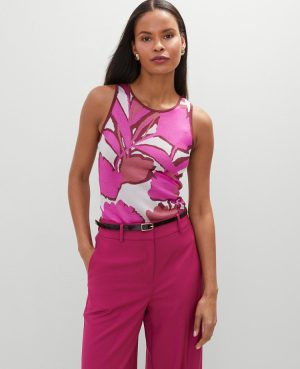 Petite Floral Knit Shell