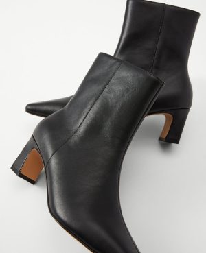 Leather Skinny Heel Bootie