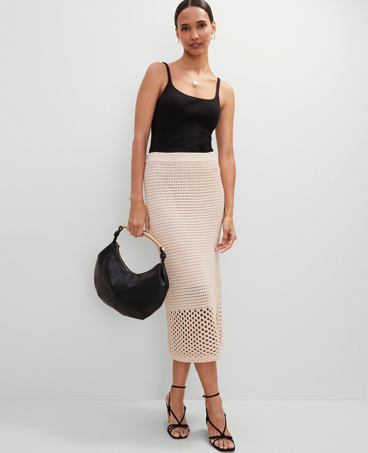 Petite Crochet Pencil Skirt