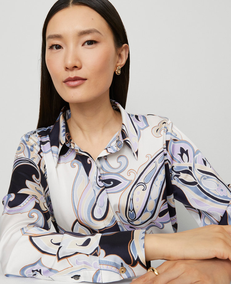 Paisley Satin Essential Shirt