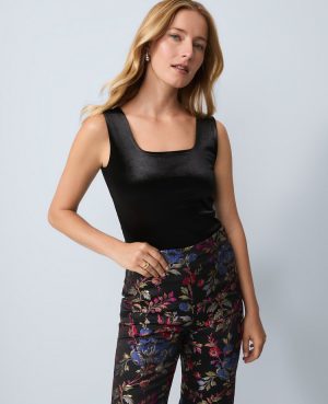 Velvet Square Neck Tank Top