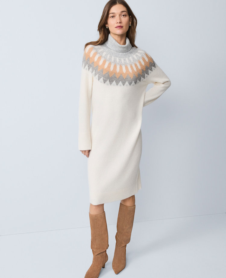 Weekend Collection Fair Isle Sweater Midi Dress