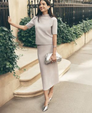 Embellished Sweater Skirt