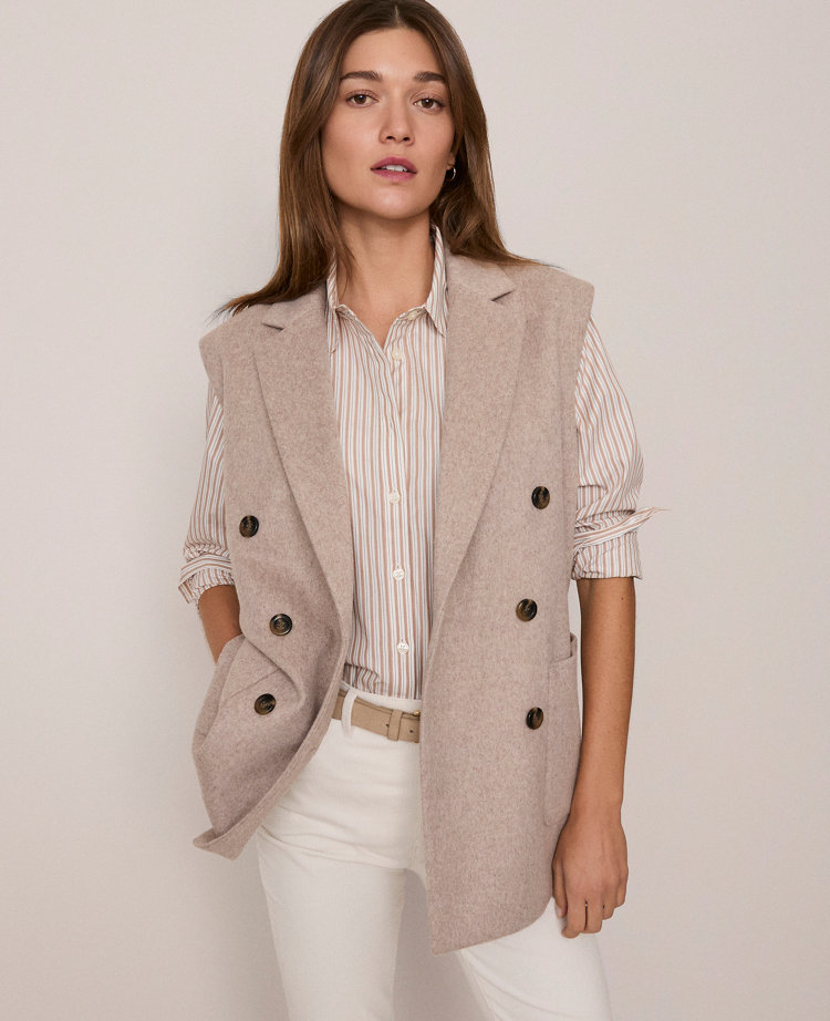 Petite Weekend Collection Double Breasted Vest
