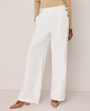 The Side Button Wide-Leg Pant