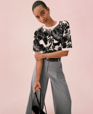 Floral Jacquard Sweater Tee