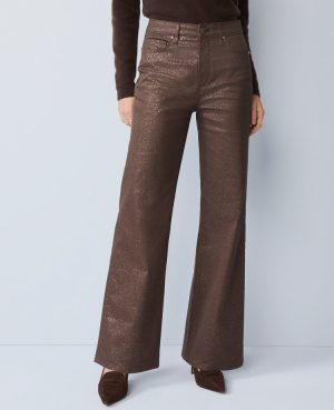 The Petite Shimmer Wide-Leg Jean