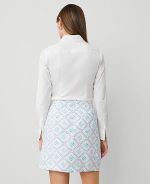 Tiled Linen Blend Sarong Skirt