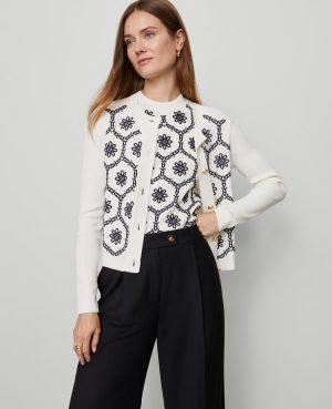 Floral Embroidered Cardigan