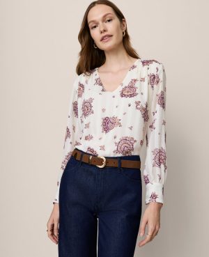 Paisley V-Neck Popover