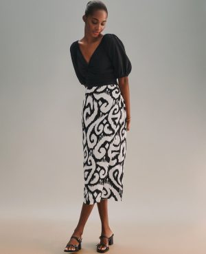 Petite Ikat Sarong Pencil Skirt