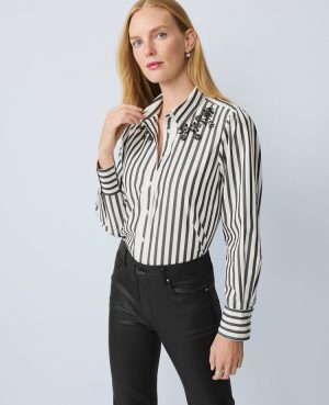 Striped Embellished Shirt