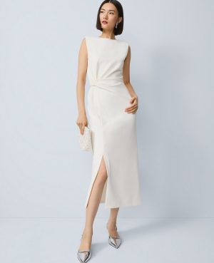 Crew Neck Twist Sheath Dress