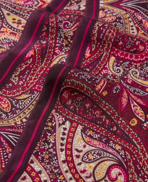 Skinny Paisley Silk Scarf