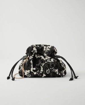 Beaded Mini Drawstring Clutch