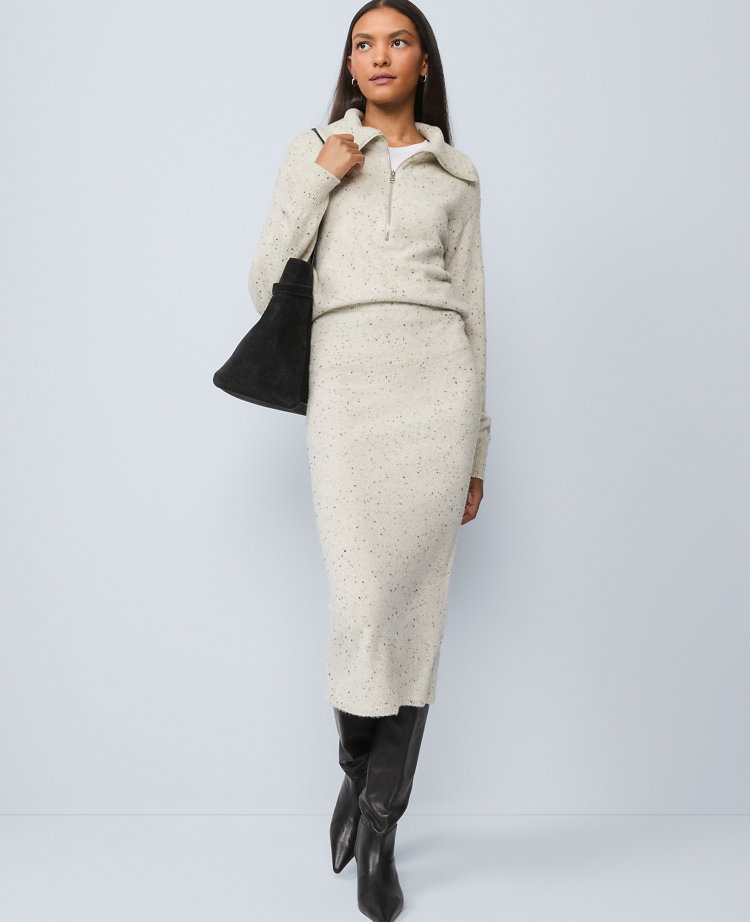 Petite Weekend Collection Sweater Pencil Skirt