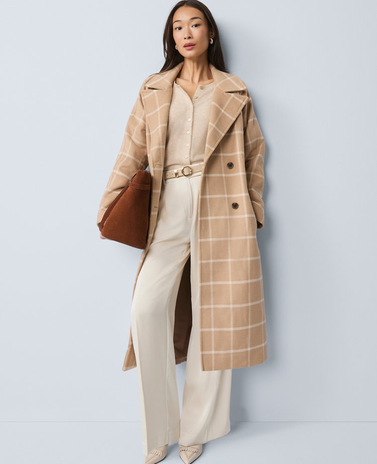 Plaid Belted Coat