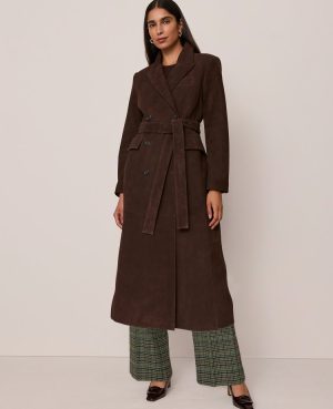 Studio Collection Suede Trench Coat