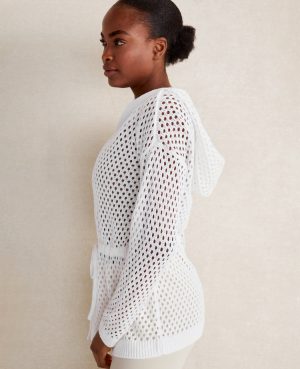 Haven Well Within Organic Cotton Linen Open Stitch Hoodie