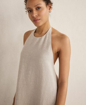 Haven Well Within Linen Halter Midi Dress