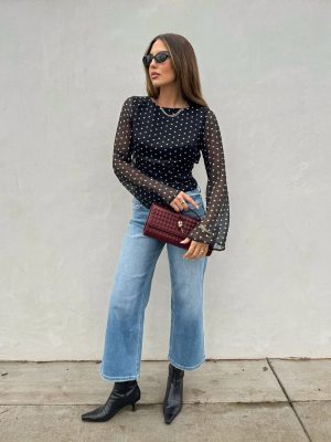 Never Look Back Polka Dot Top